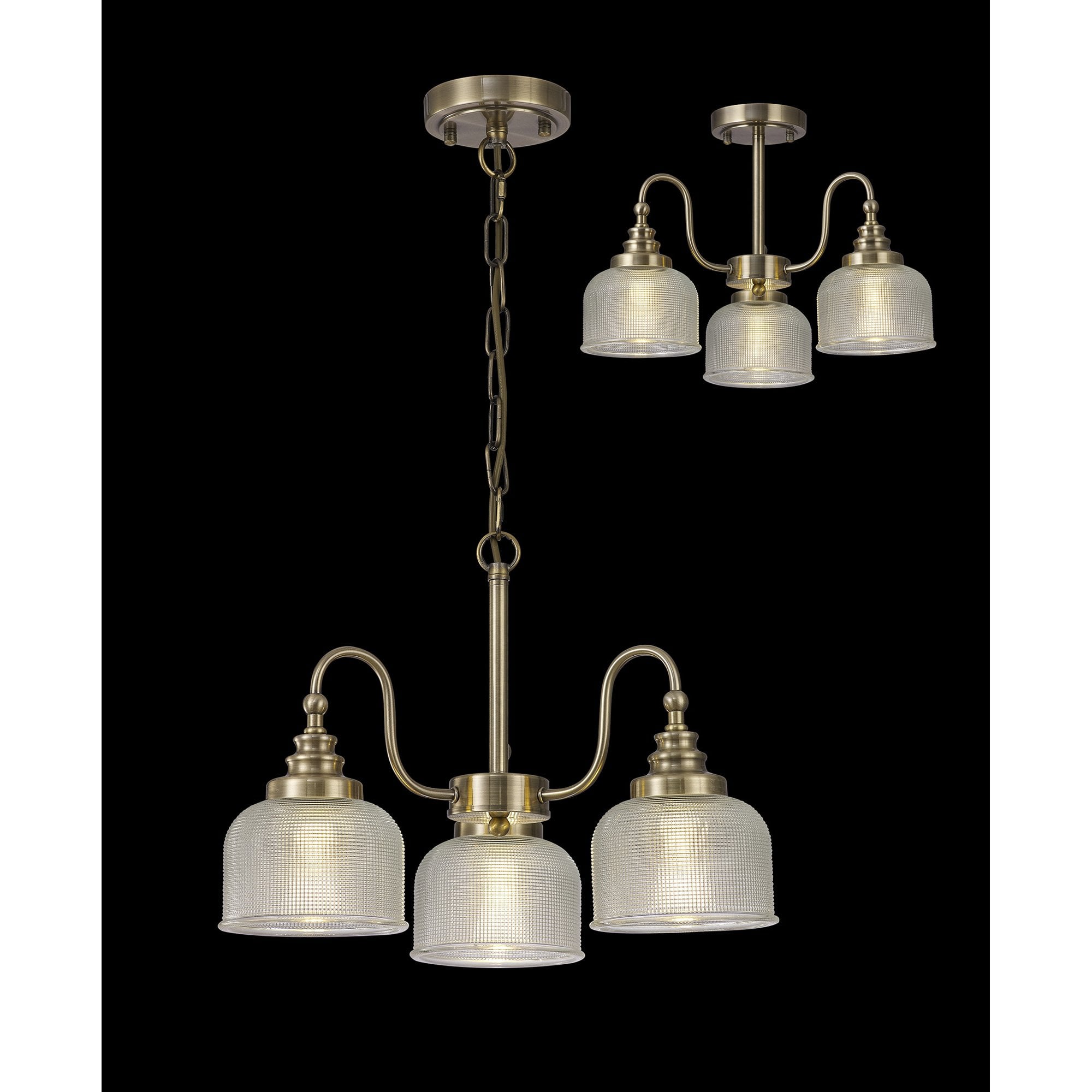 NL86179 Sakkas 3 Light Pendant/Ceiling Light Antique Brass