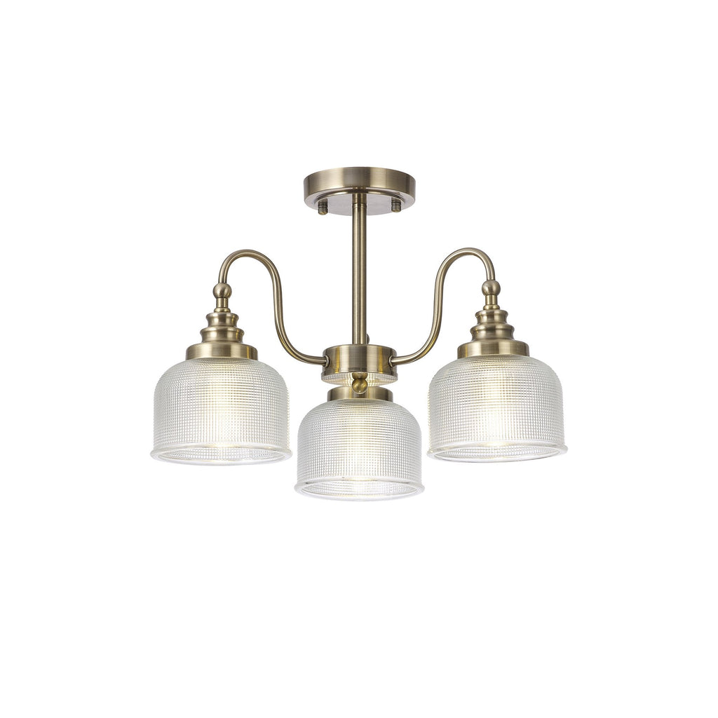 NL86179 Sakkas 3 Light Pendant/Ceiling Light Antique Brass