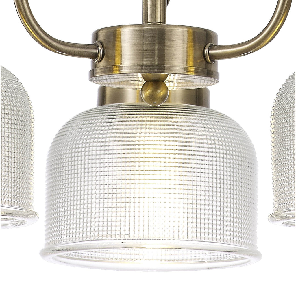 NL86179 Sakkas 3 Light Pendant/Ceiling Light Antique Brass