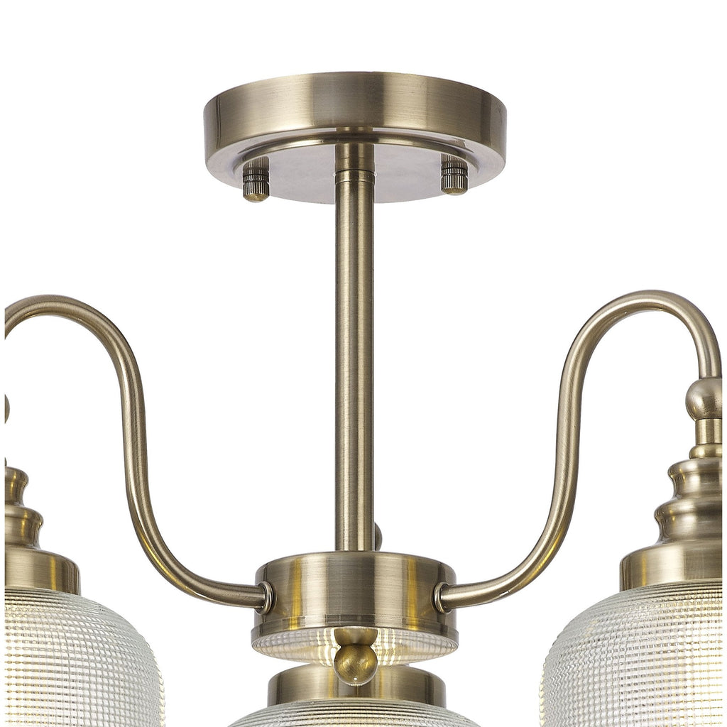 NL86179 Sakkas 3 Light Pendant/Ceiling Light Antique Brass