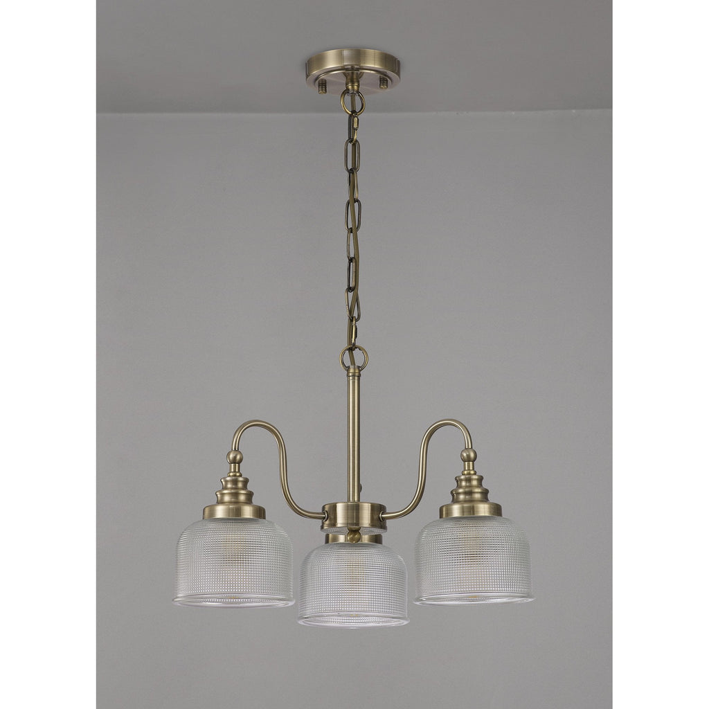 NL86179 Sakkas 3 Light Pendant/Ceiling Light Antique Brass