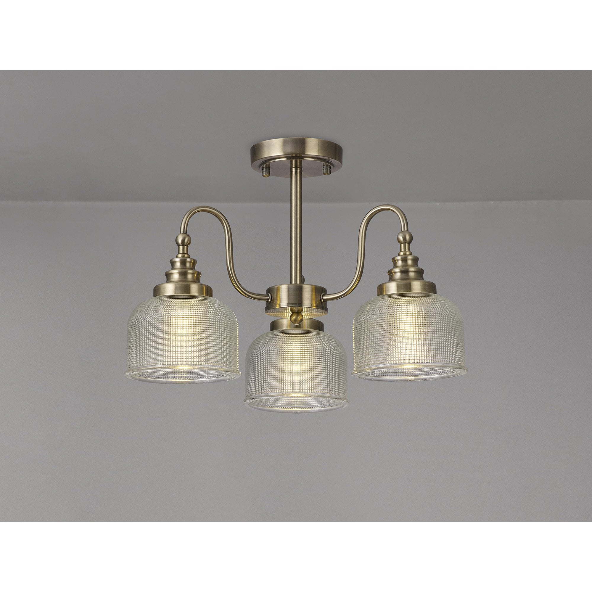 NL86179 Sakkas 3 Light Pendant/Ceiling Light Antique Brass