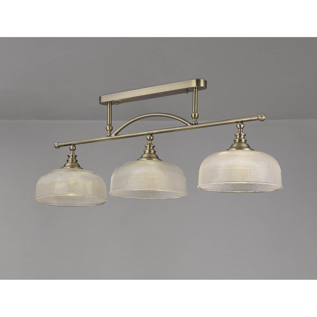 NL86179 Sakkas 3 Light Pendant/Ceiling Light Antique Brass