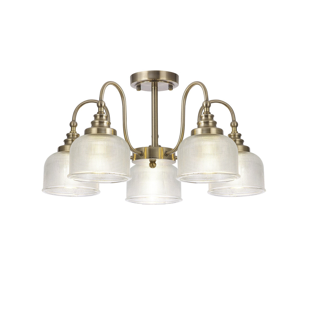 NL86189 Sakkas 5 Light Pendant/Ceiling Light Antique Brass