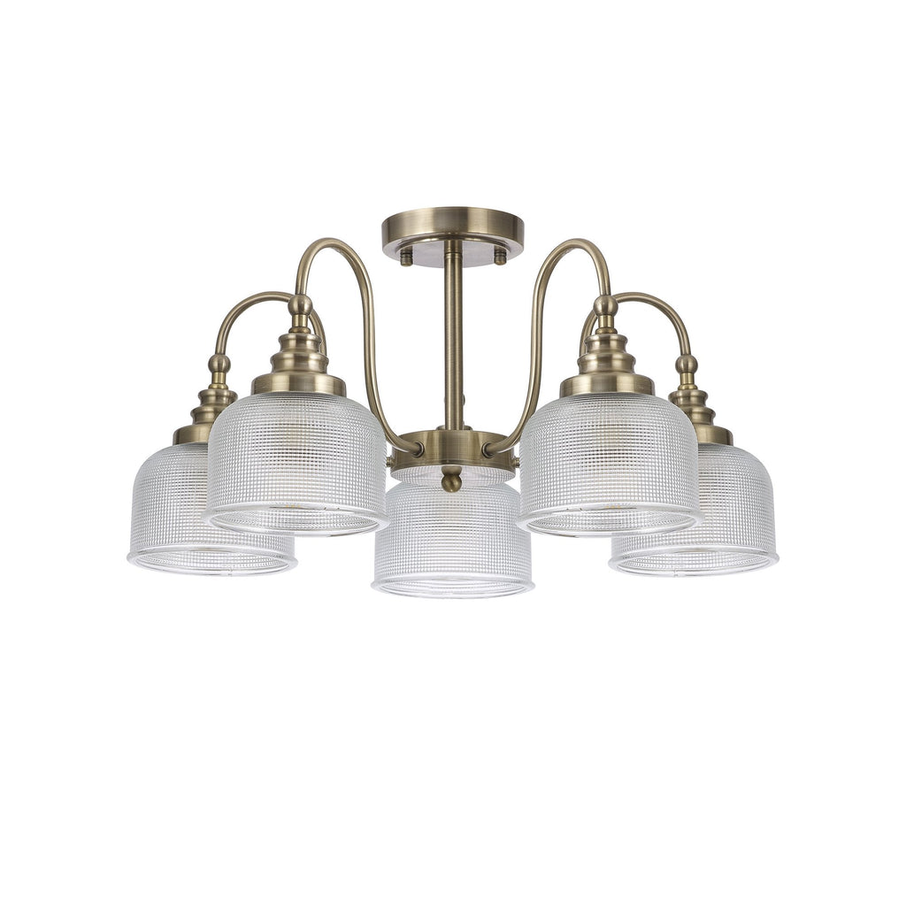 NL86189 Sakkas 5 Light Pendant/Ceiling Light Antique Brass