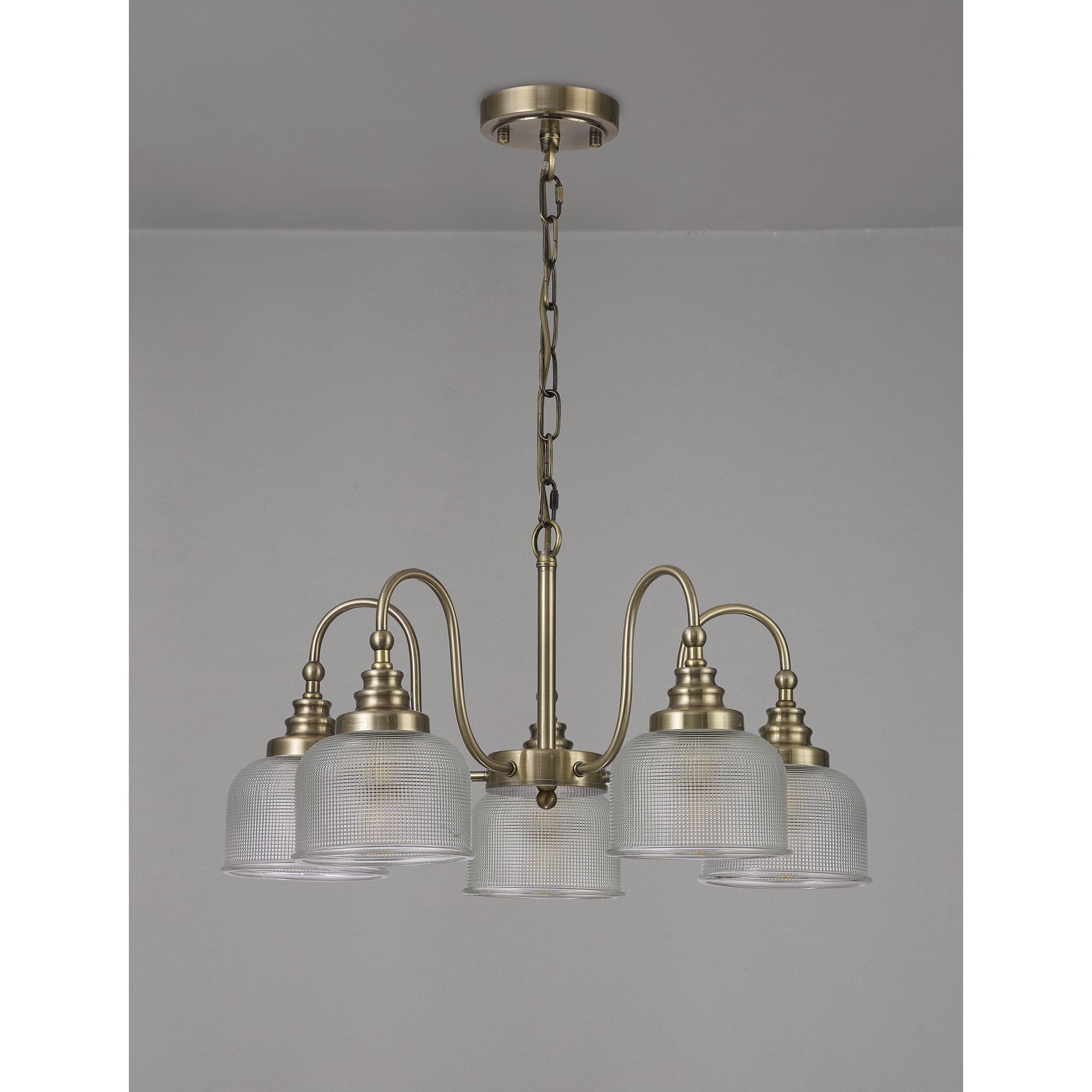 NL86189 Sakkas 5 Light Pendant/Ceiling Light Antique Brass
