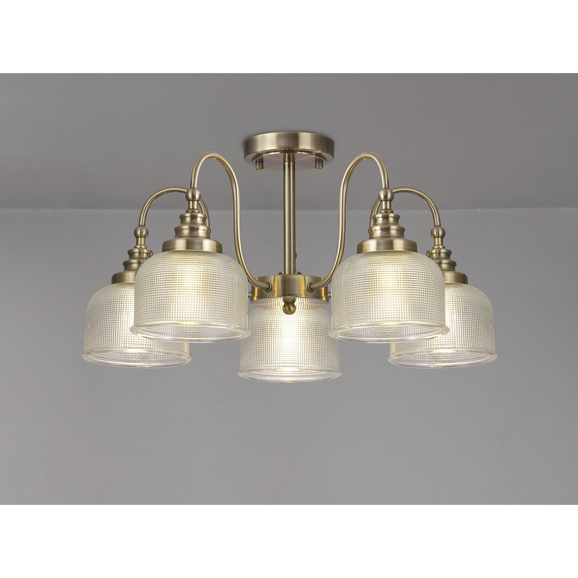 NL86189 Sakkas 5 Light Pendant/Ceiling Light Antique Brass
