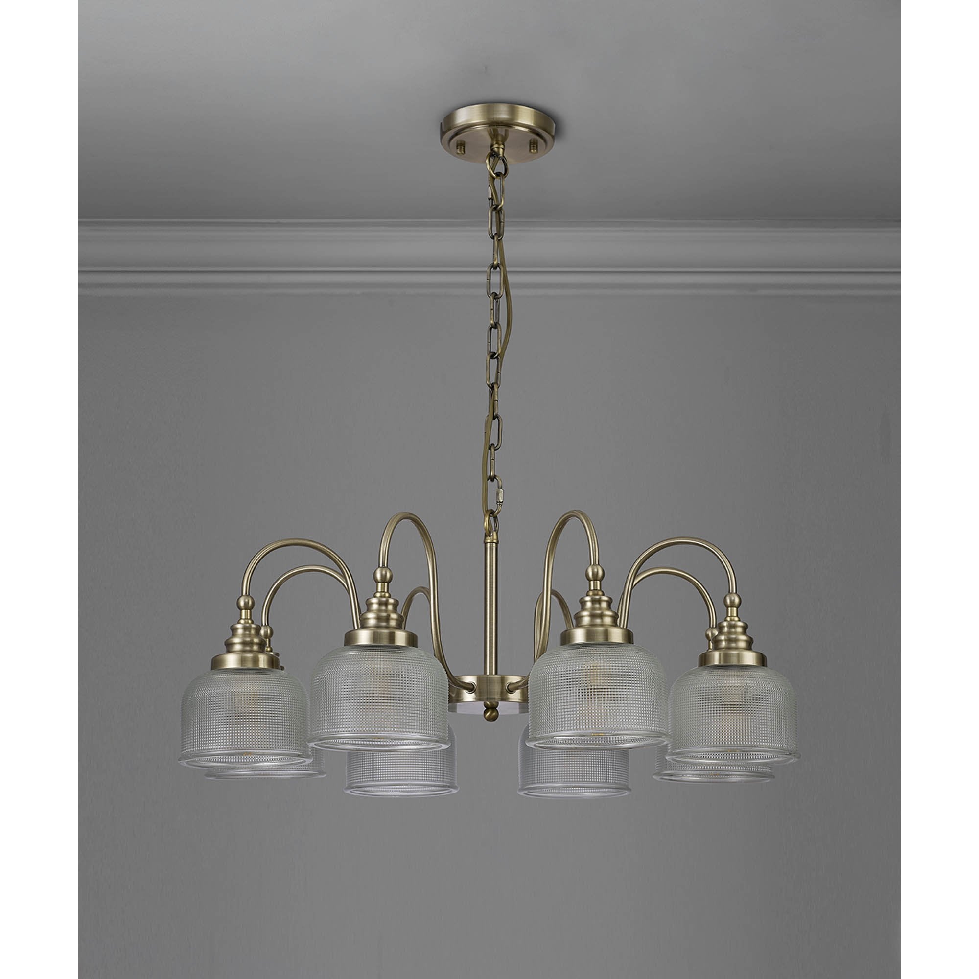 NL86199 Sakkas 8 Light Pendant/Ceiling Light Antique Brass