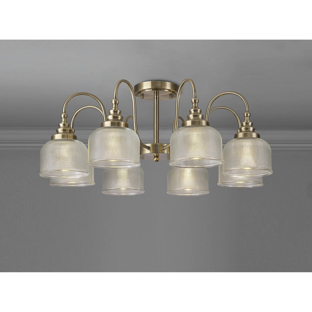 NL86199 Sakkas 8 Light Pendant/Ceiling Light Antique Brass