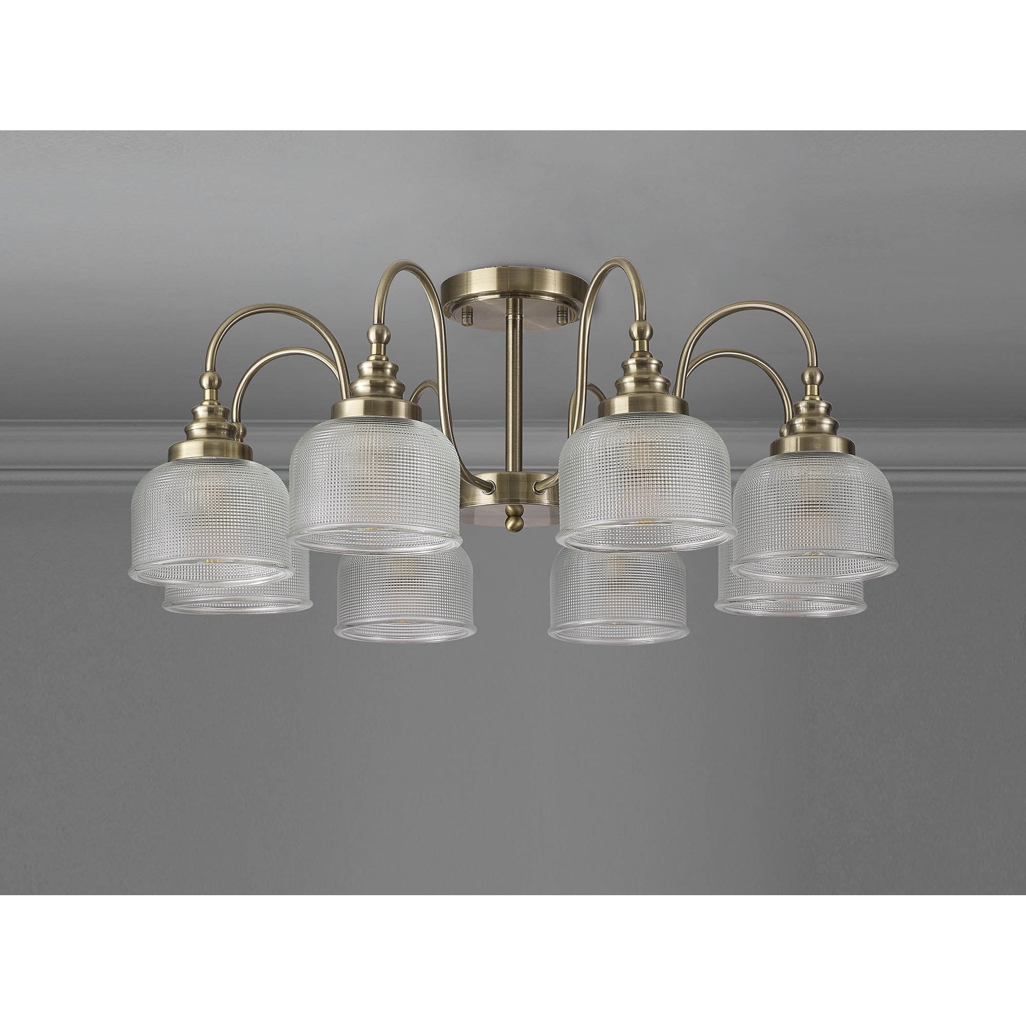NL86199 Sakkas 8 Light Pendant/Ceiling Light Antique Brass