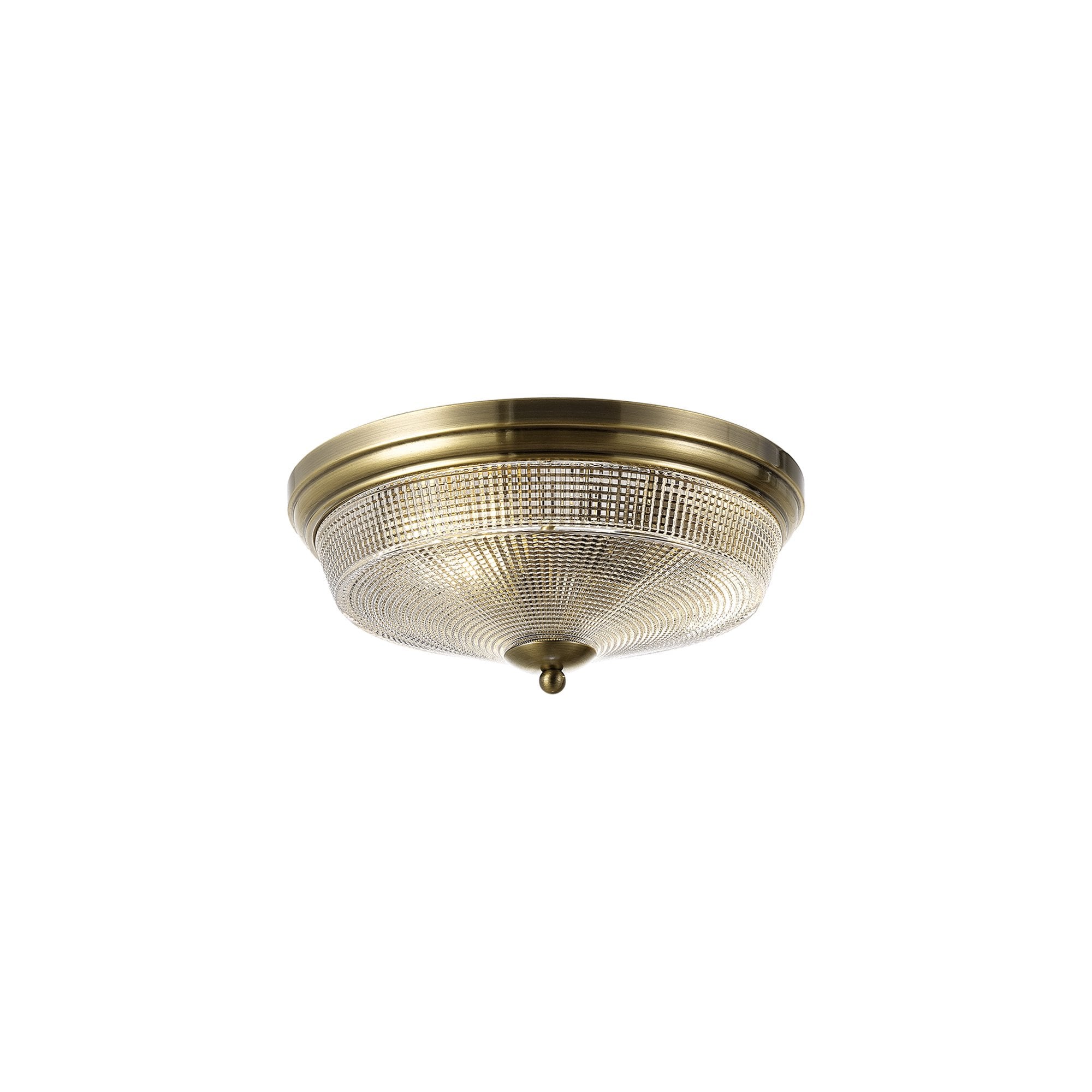 NL86209 Sakkas 2 Light Flush Ceiling Light Antique Brass