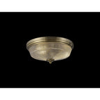 NL86209 Sakkas 2 Light Flush Ceiling Light Antique Brass