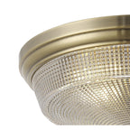 NL86209 Sakkas 2 Light Flush Ceiling Light Antique Brass