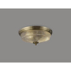 NL86209 Sakkas 2 Light Flush Ceiling Light Antique Brass