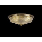 NL86219 Sakkas 3 Light Flush Ceiling Light Antique Brass