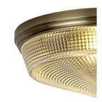NL86219 Sakkas 3 Light Flush Ceiling Light Antique Brass