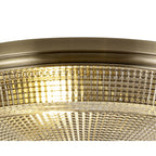 NL86219 Sakkas 3 Light Flush Ceiling Light Antique Brass