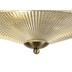 NL86219 Sakkas 3 Light Flush Ceiling Light Antique Brass