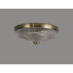 NL86219 Sakkas 3 Light Flush Ceiling Light Antique Brass