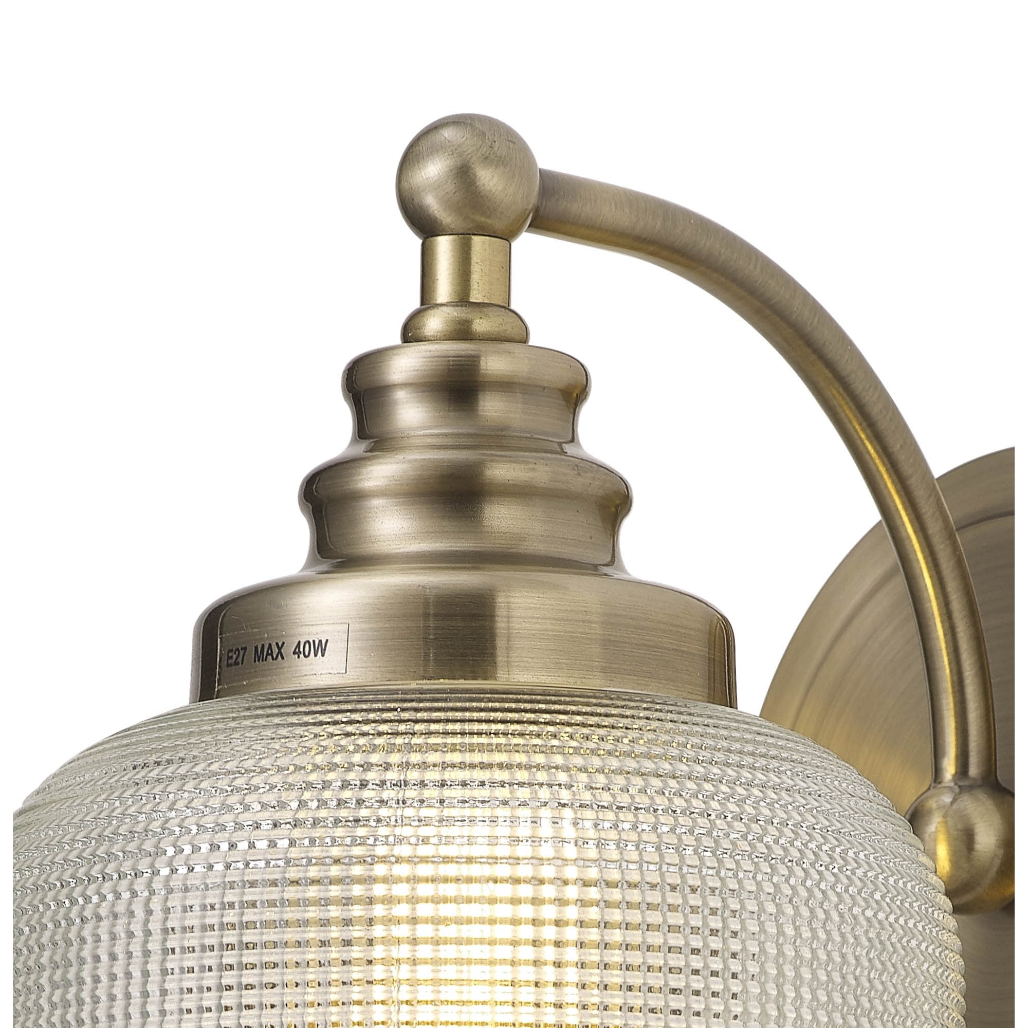 NL86229 Sakkas 1 Light Wall Light Antique Brass