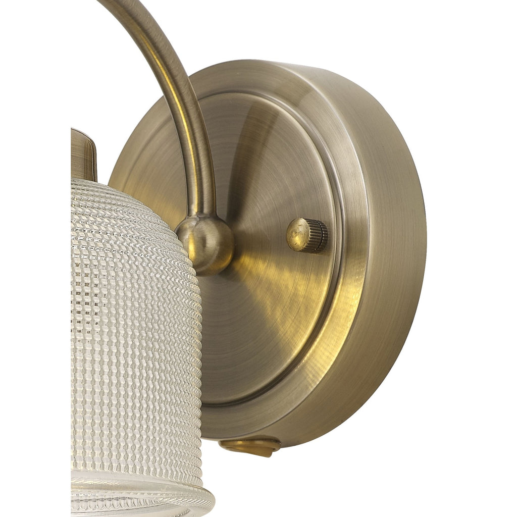 NL86229 Sakkas 1 Light Wall Light Antique Brass