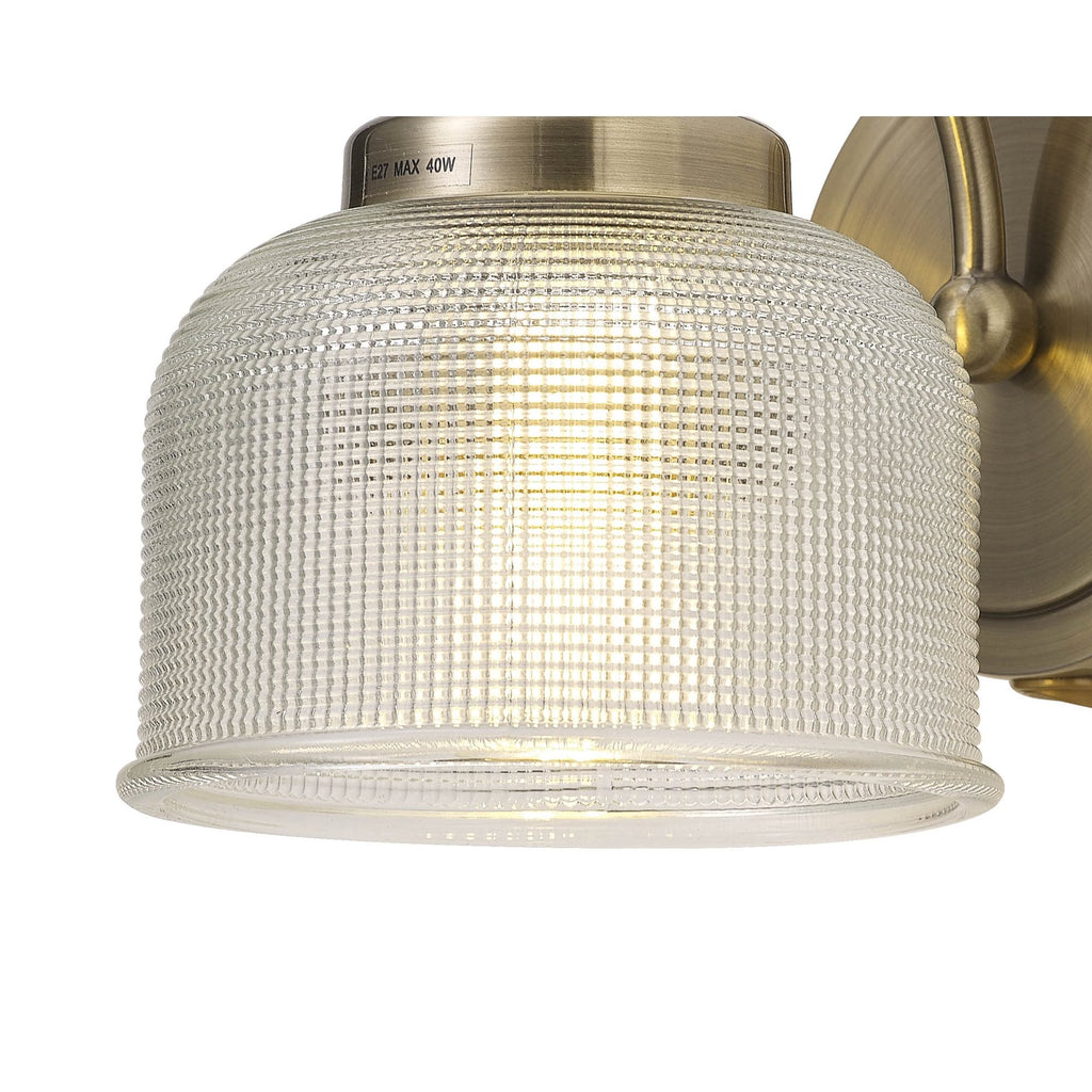 NL86229 Sakkas 1 Light Wall Light Antique Brass