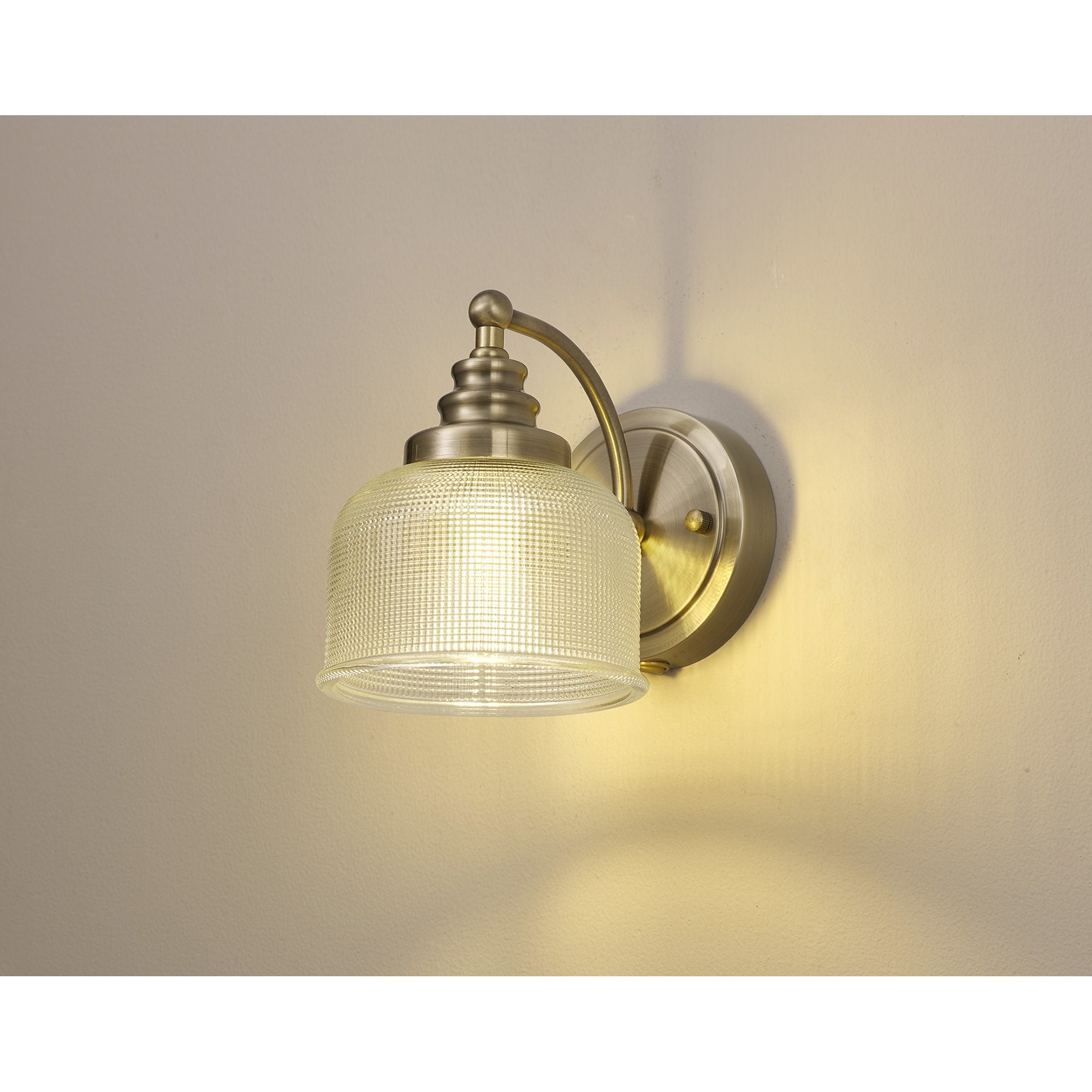 NL86229 Sakkas 1 Light Wall Light Antique Brass