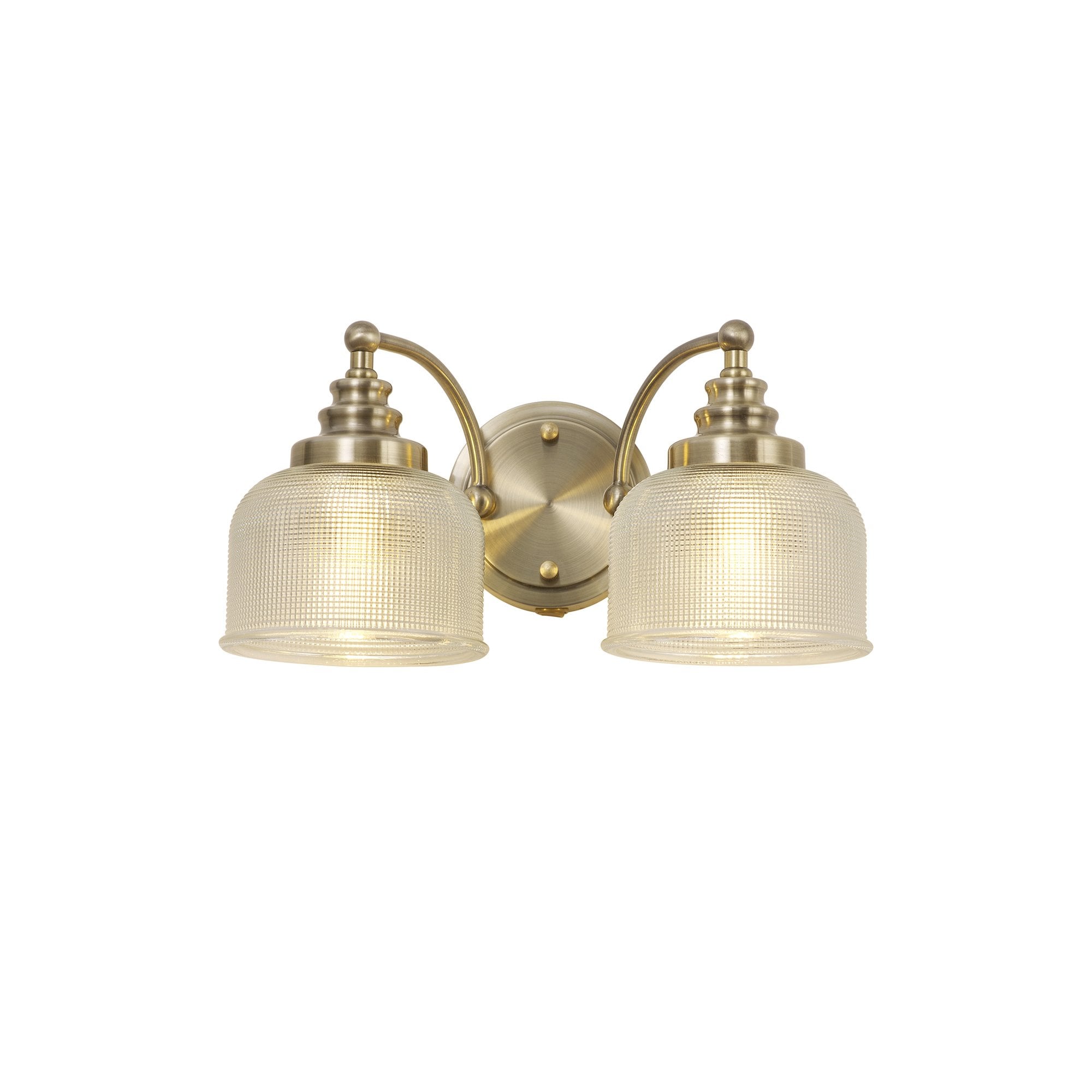 NL86239 Sakkas 2 Light Wall Light Antique Brass