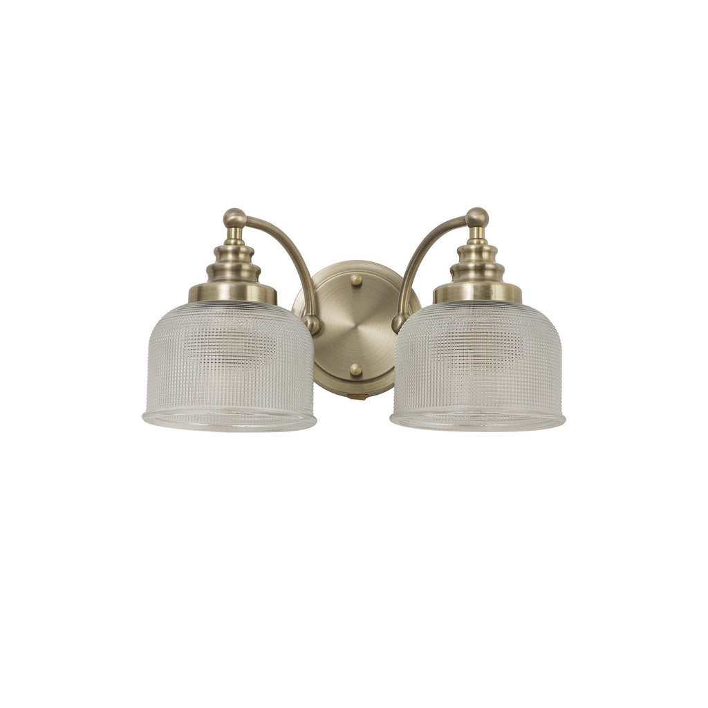 NL86239 Sakkas 2 Light Wall Light Antique Brass