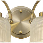 NL86239 Sakkas 2 Light Wall Light Antique Brass
