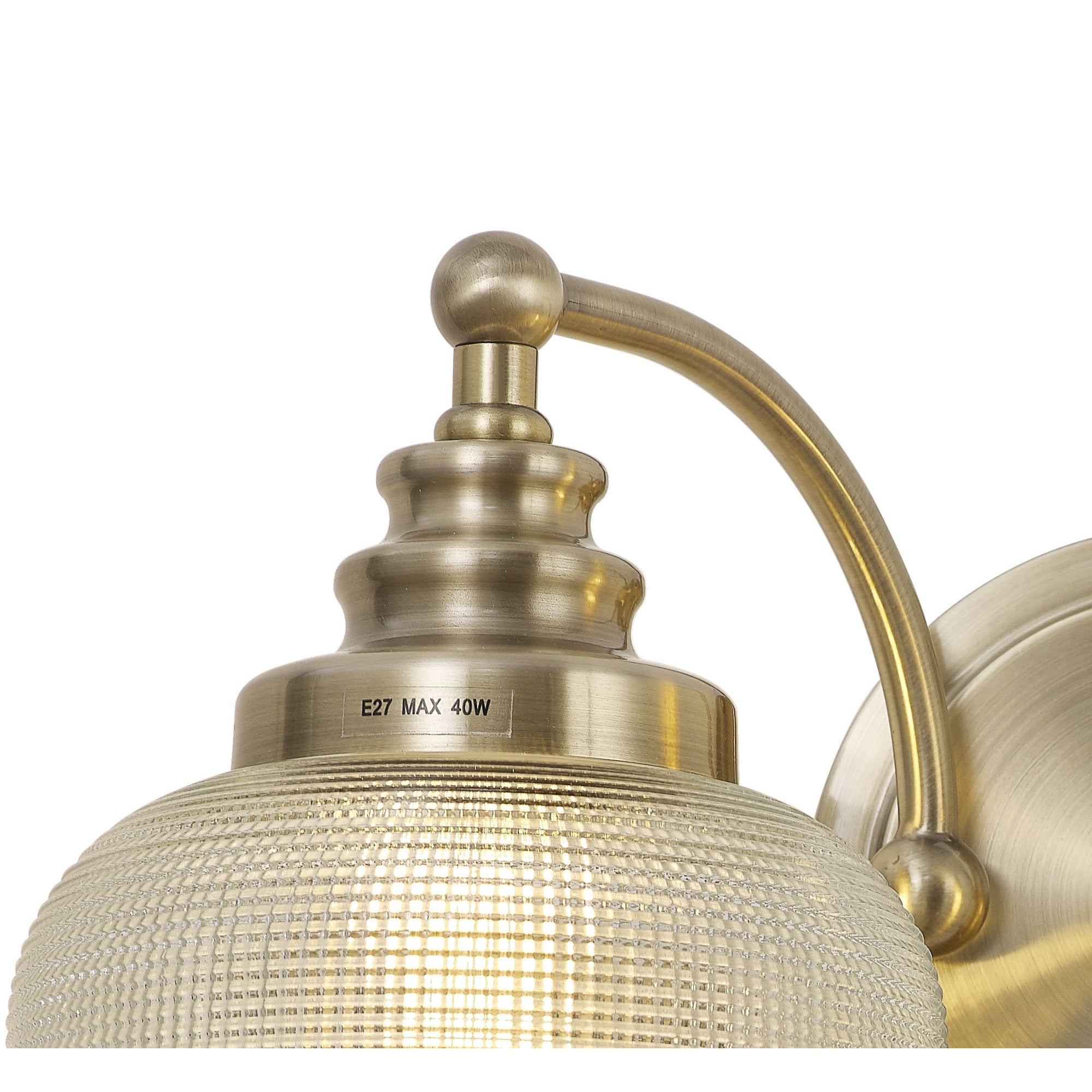 NL86239 Sakkas 2 Light Wall Light Antique Brass