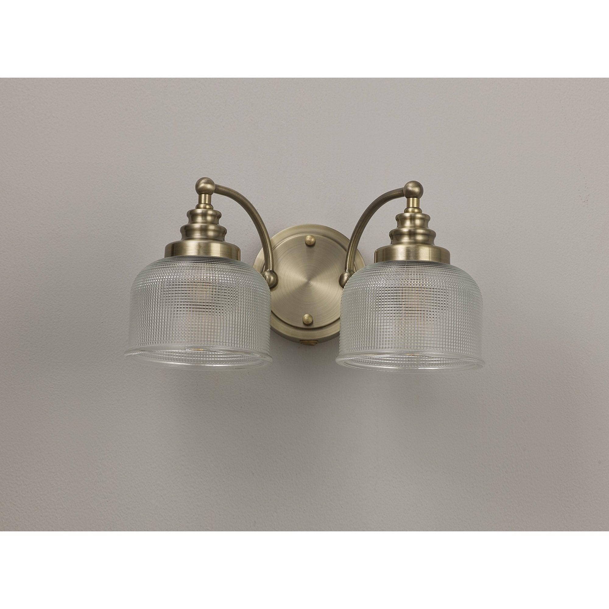 NL86239 Sakkas 2 Light Wall Light Antique Brass