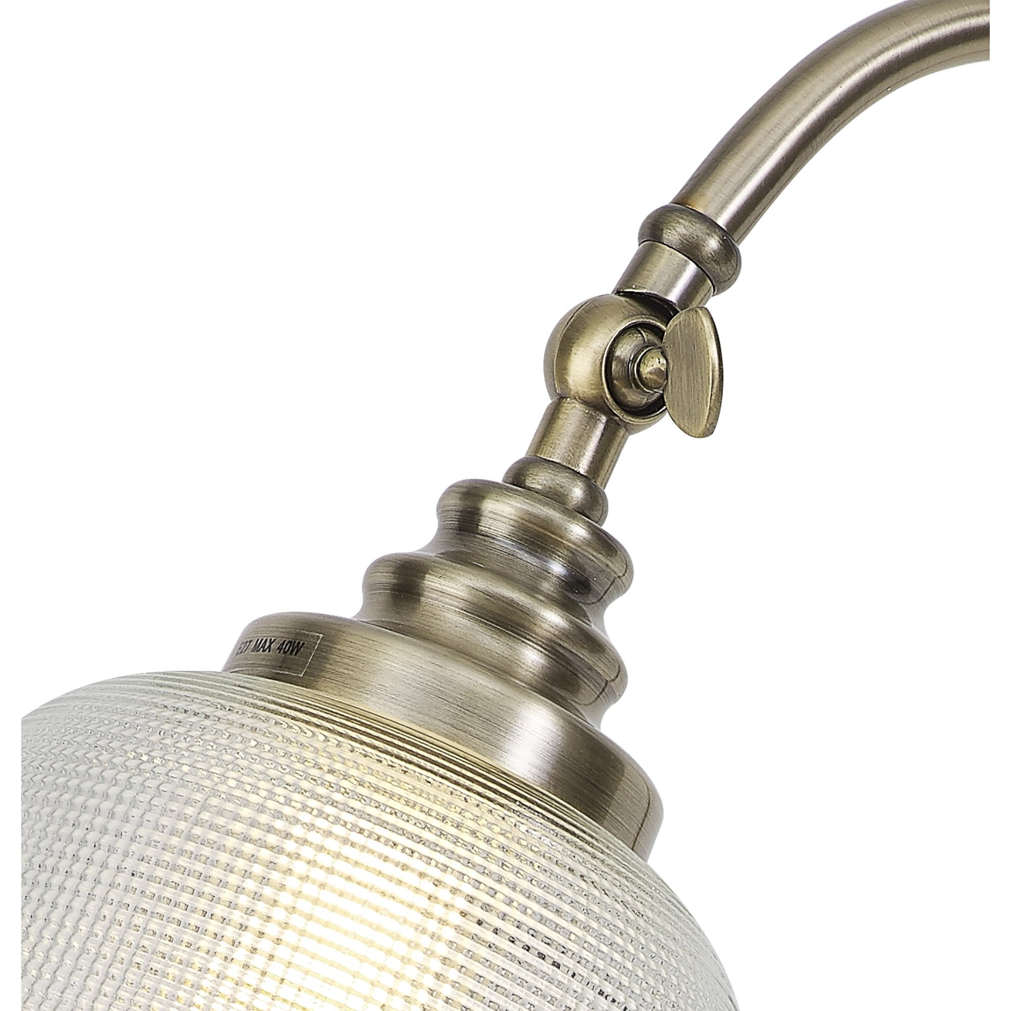 NL86249 Sakkas 1 Light Table Lamp Antique Brass