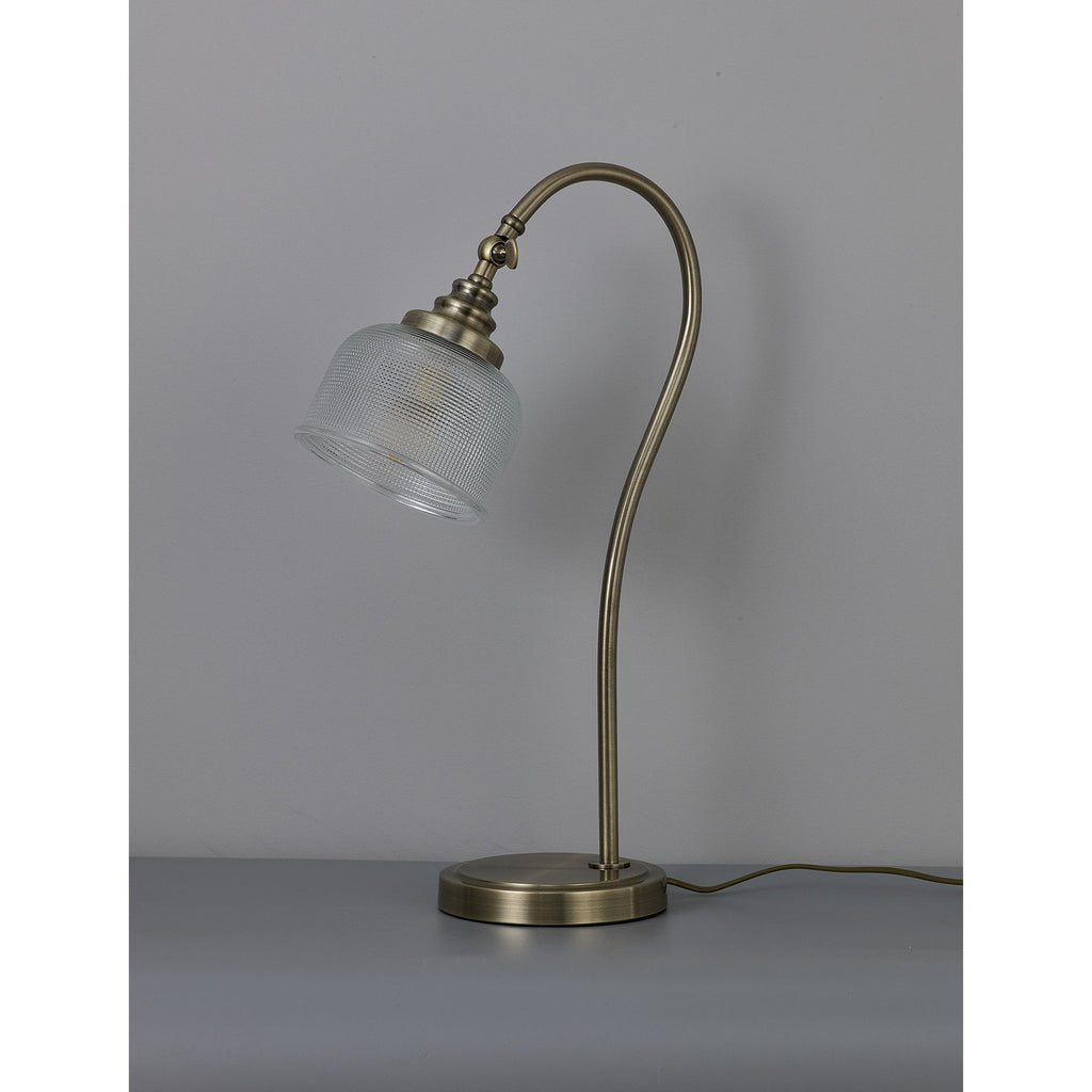 NL86249 Sakkas 1 Light Table Lamp Antique Brass