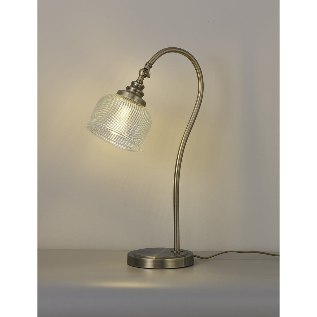 NL86249 Sakkas 1 Light Table Lamp Antique Brass