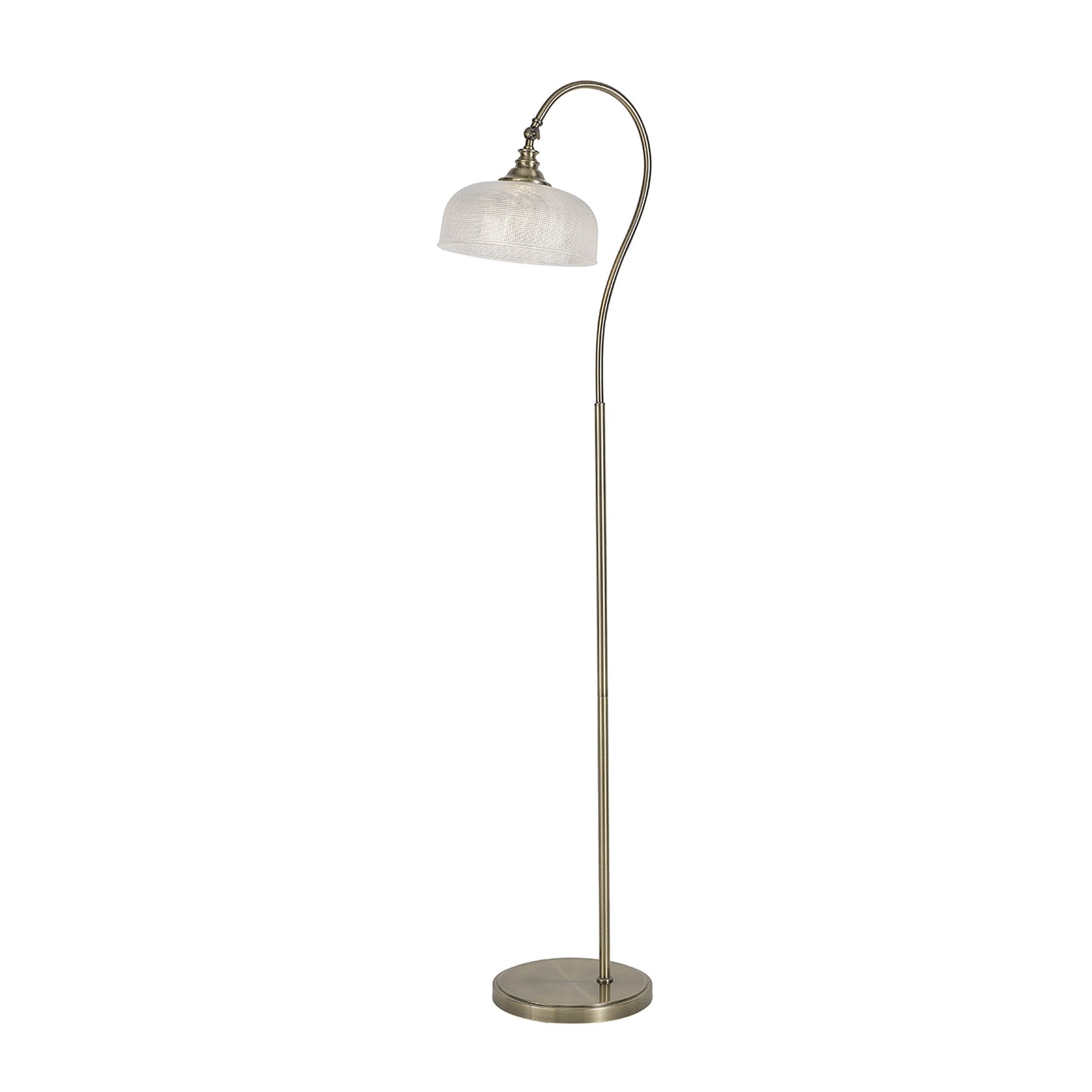 NL86259 Sakkas 1 Light Floor Lamp Antique Brass