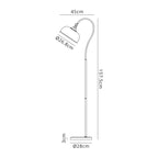 NL86259 Sakkas 1 Light Floor Lamp Antique Brass