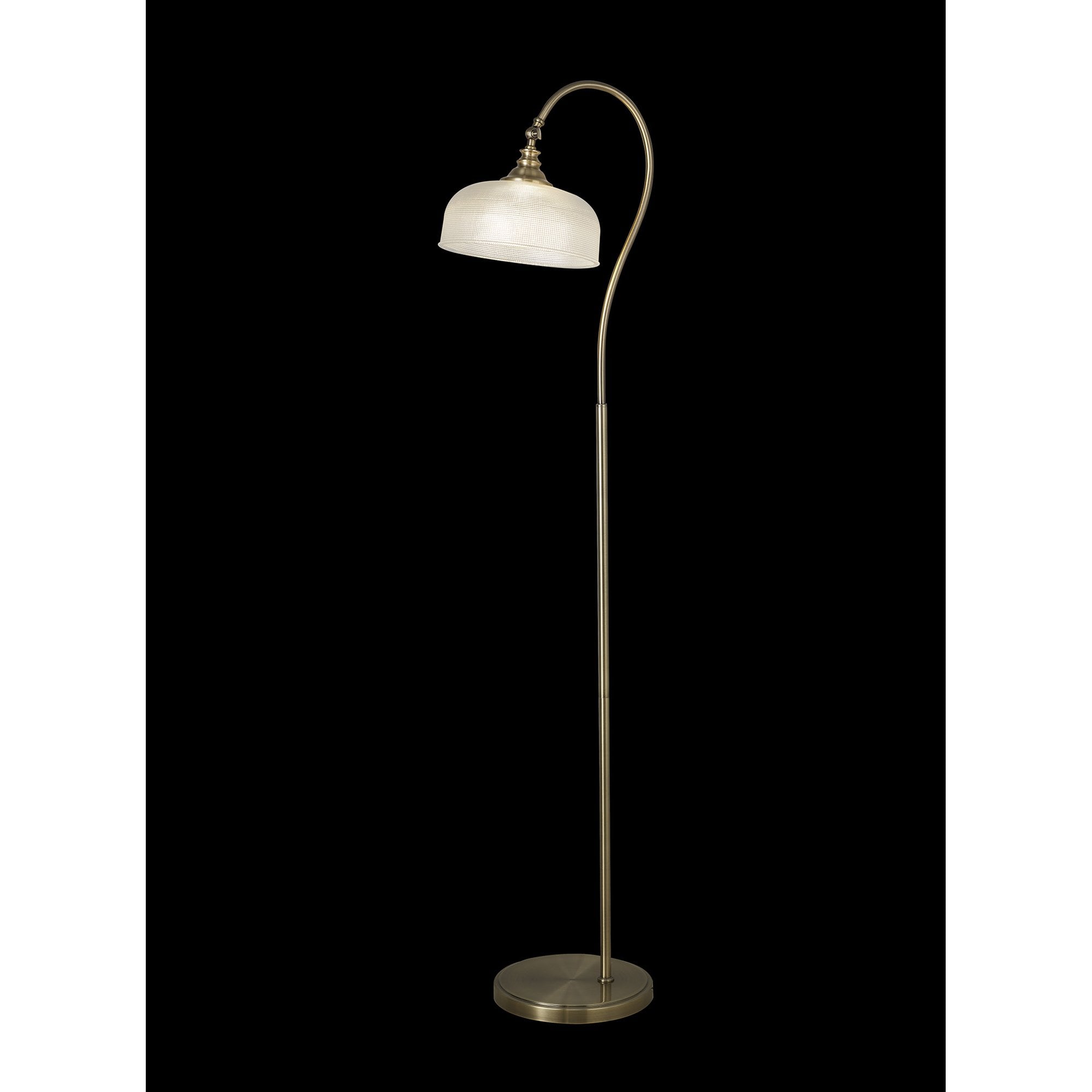 NL86259 Sakkas 1 Light Floor Lamp Antique Brass