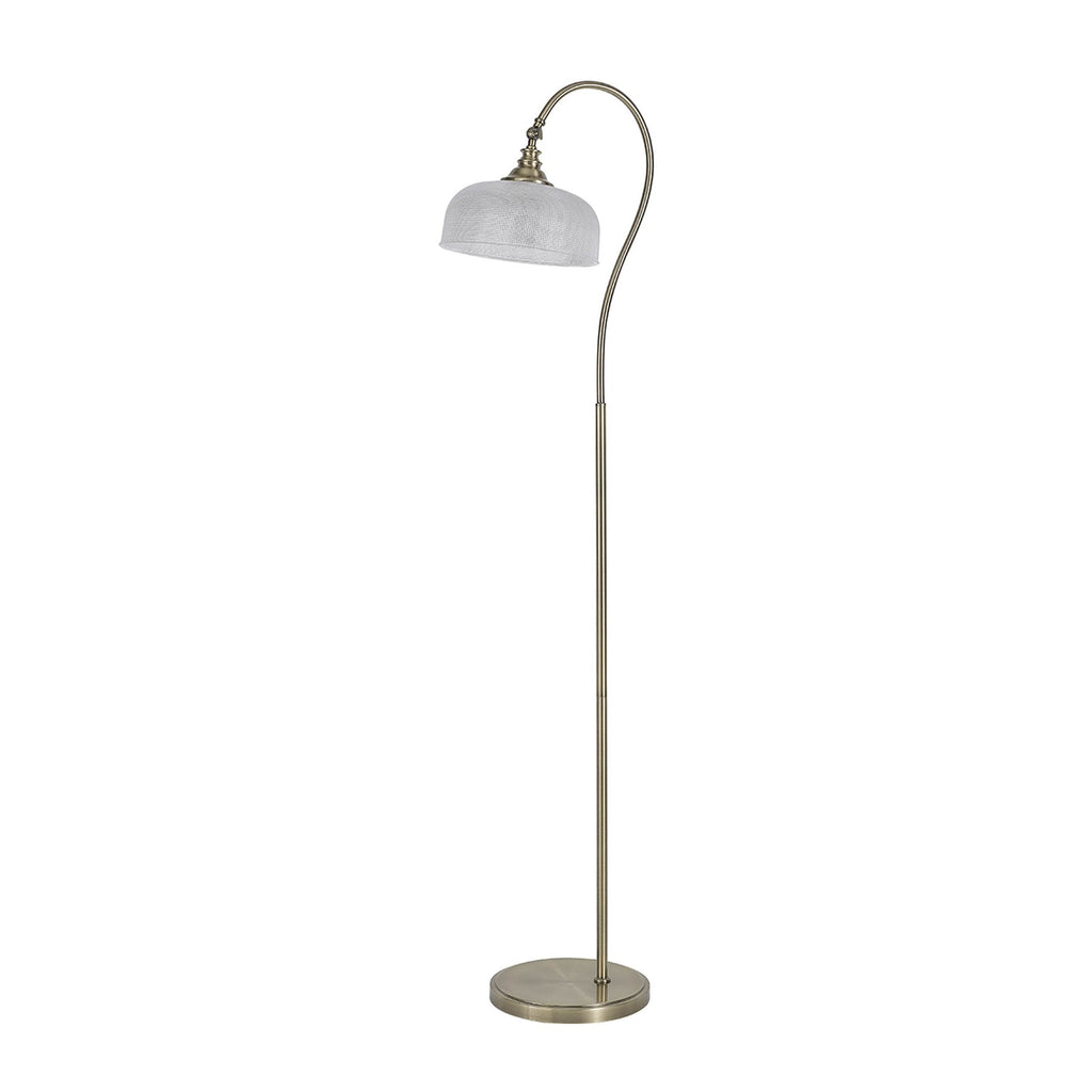 NL86259 Sakkas 1 Light Floor Lamp Antique Brass