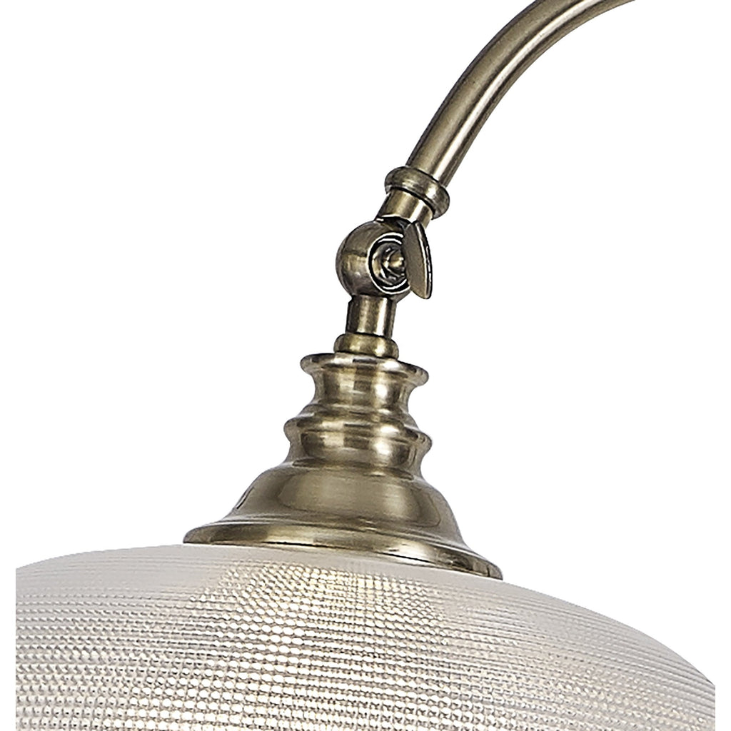 NL86259 Sakkas 1 Light Floor Lamp Antique Brass