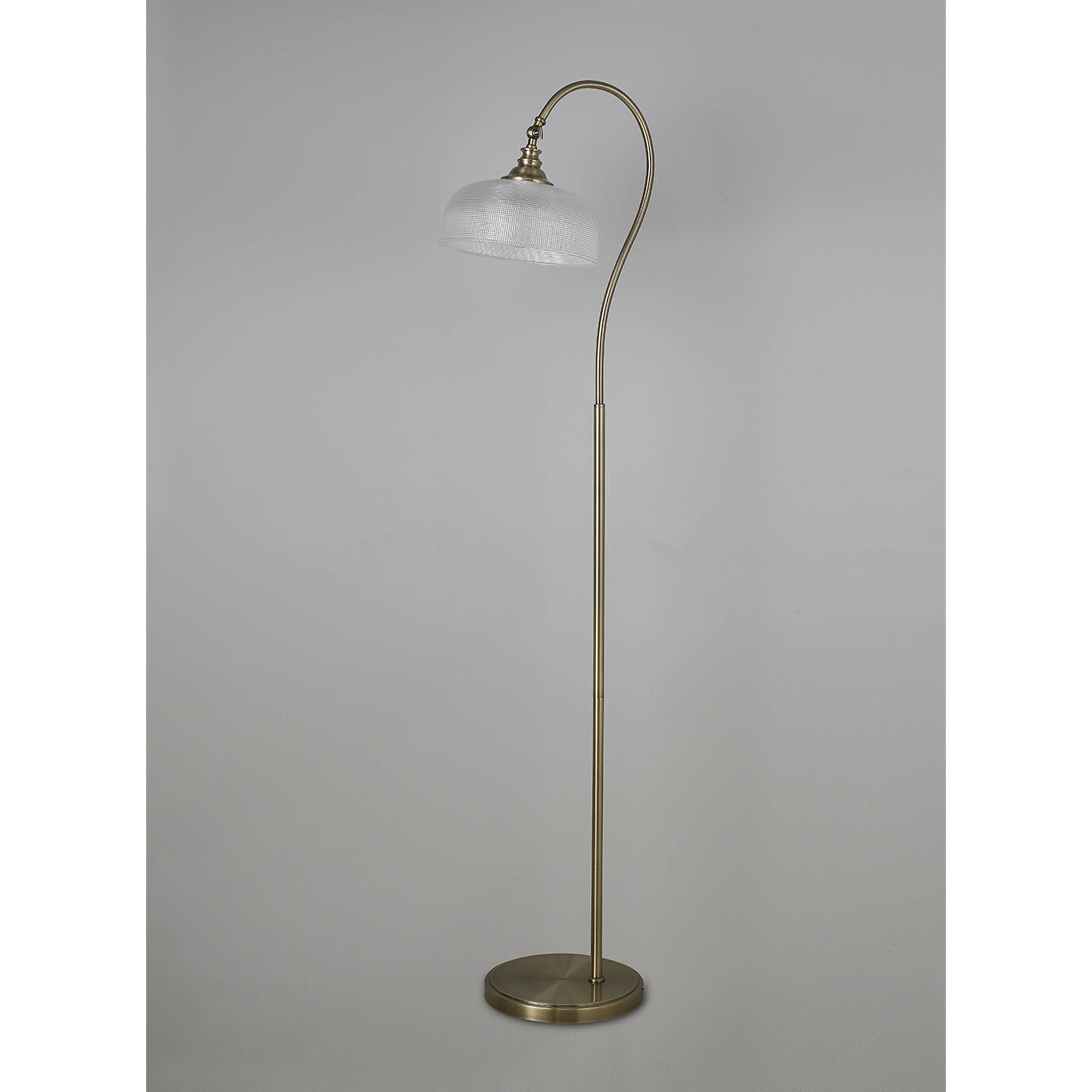 NL86259 Sakkas 1 Light Floor Lamp Antique Brass