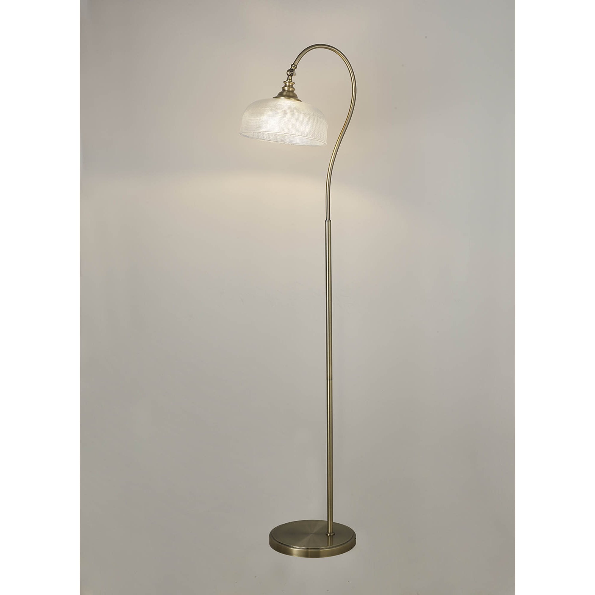 NL86259 Sakkas 1 Light Floor Lamp Antique Brass