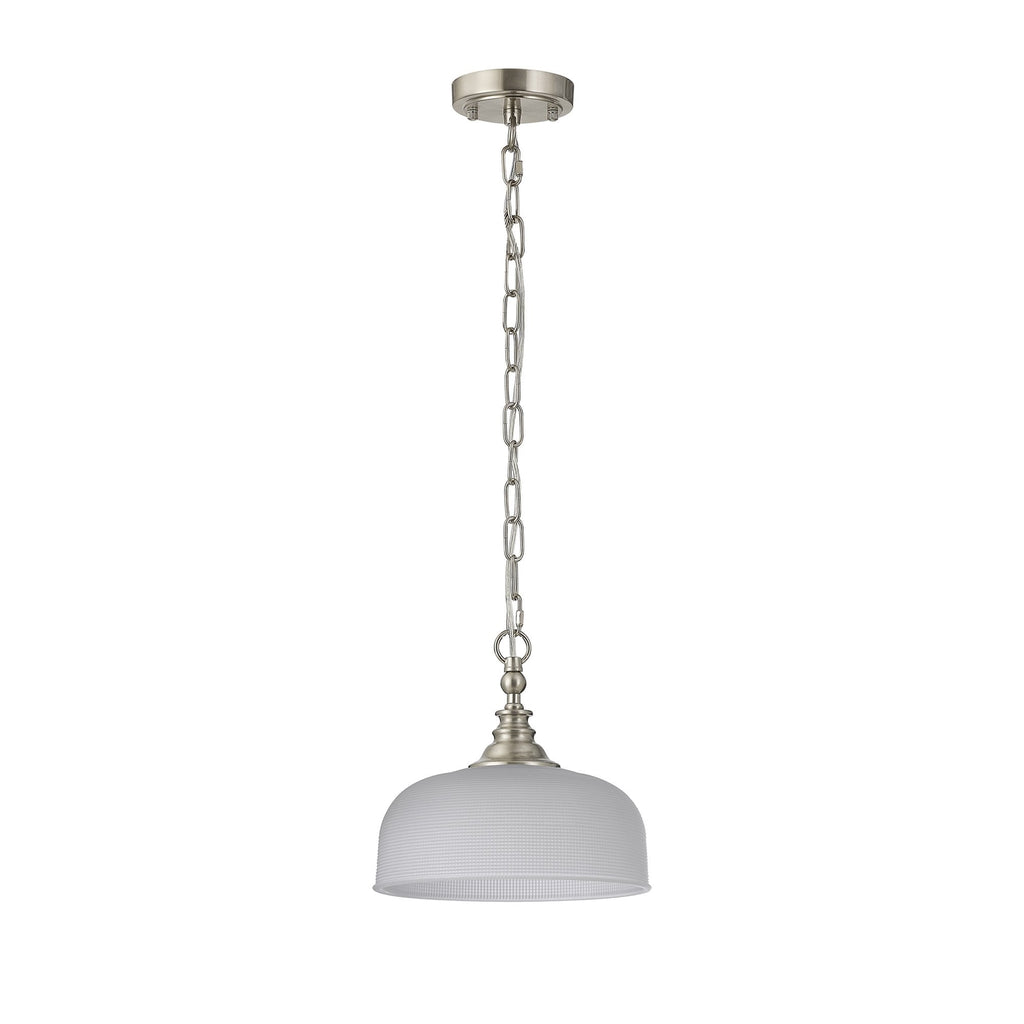 NL86269 Sakkas 1 Light Pendant/Ceiling Light Satin Nickel Frosted