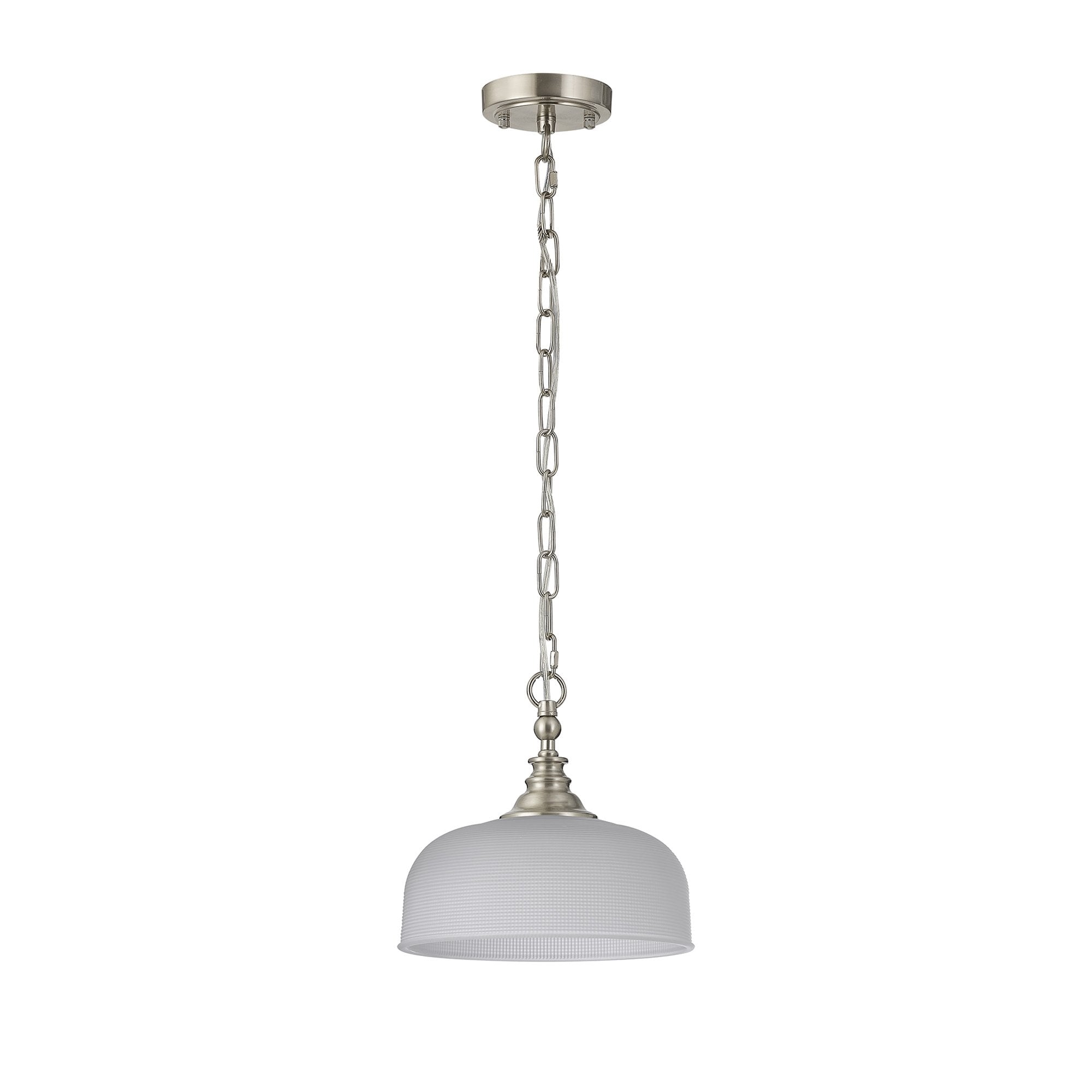 NL86269 Sakkas 1 Light Pendant/Ceiling Light Satin Nickel Frosted