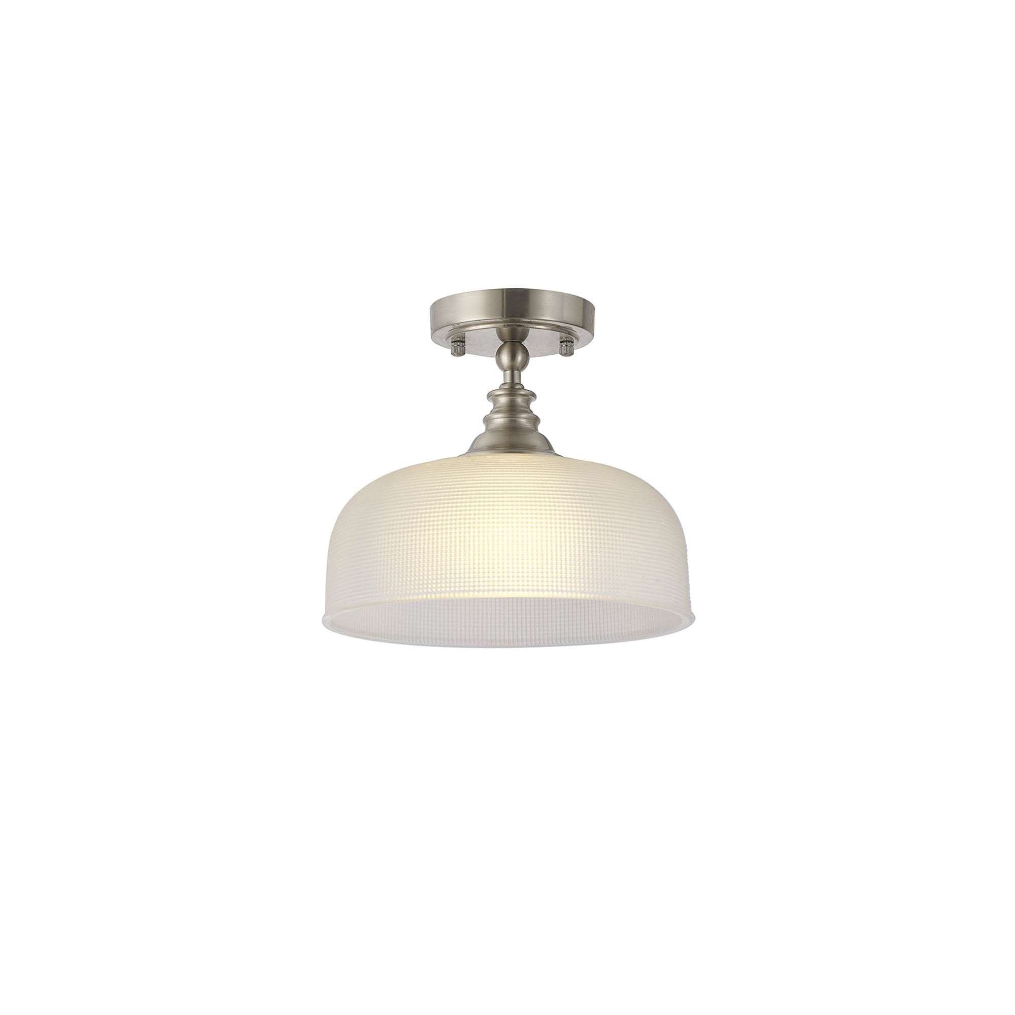 NL86269 Sakkas 1 Light Pendant/Ceiling Light Satin Nickel Frosted
