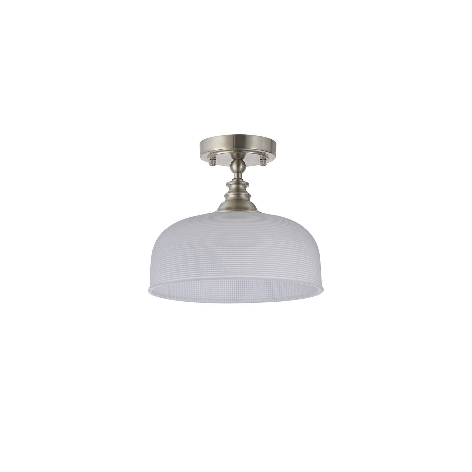 NL86269 Sakkas 1 Light Pendant/Ceiling Light Satin Nickel Frosted