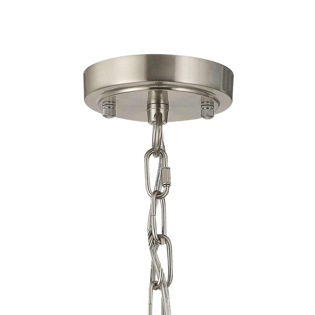 NL86269 Sakkas 1 Light Pendant/Ceiling Light Satin Nickel Frosted