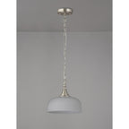 NL86269 Sakkas 1 Light Pendant/Ceiling Light Satin Nickel Frosted