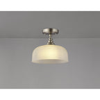 NL86269 Sakkas 1 Light Pendant/Ceiling Light Satin Nickel Frosted