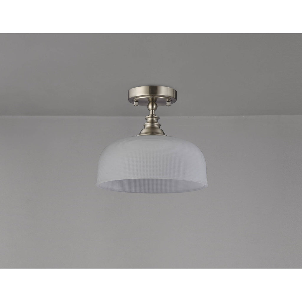 NL86269 Sakkas 1 Light Pendant/Ceiling Light Satin Nickel Frosted